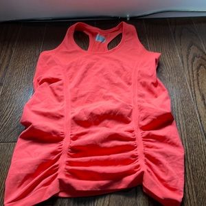 Bright orange/coral racerback athleta tank